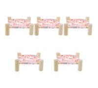 Sewroro 5pcs Elevated Guinea Pig Bed Washable Small Animal Hammock for Rabbits Hamsters Soft Detachable Sleeping Hideout Cozy Indoor Pet Nest