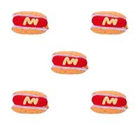 Sewroro 5pcs Funny Hot Dog Costume for Dogs with Adjustable Strap, Polyester and Cotton Material, Easy to Wear Pet Halloween Outfit, for Celebrations and Halloween Parties