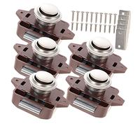 Sewroro 5pcs Keyless Push Button Latch Lock Zinc Alloy Catch Lock for Rv Motorhome Caravan Cupboard Doors Boat Cabinet Hardware