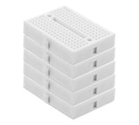 Sewroro 5PCS Mini Solderable Breadboard Circuit Boards PCB for Electronic Project DIY Experiments Small White Circuit Board Kit for Soldering Practice