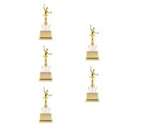 Sewroro 5pcs Plastic Trophy Cup for Dance Competition with Lightweight and Displayable Design, Elegant Gold Award Trophy Featuring Dancer Silhouette for Party Decoration and Winning Prizes
