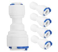 Sewroro 5pcs Quick Connectors Straight Adapter for Water Purifier Systems to Tubing Installation Compatible with Reverse Osmosis and Irrigation Water Filters