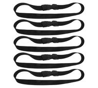 Sewroro 5pcs Trash Can Ring Elastic Holder for 68-78cm Bin Perimeter | Plastic and Elastic Fabric, Detachable Smooth Edge Design, Black Finish, for Pedal Bins and Liners