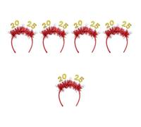 Sewroro 5pcs Year Star Hair Clasp Gold Glitter Headbands for Festival Party Sparkling Star Sequins Hairbands for Women and Celebration Accessories