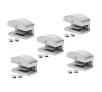 Sewroro 5sets Adjustable Shower Door Bottom Guides for Sliding Glass Doors Easy Installation Compatible with Various Bath Screens 3pcs*5