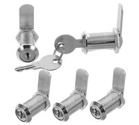 Sewroro 6 Set Metal Cabinet Lock Set with Keys High Security Iron File Drawer Lock for Office Desk Mailbox Wardrobe Toolbox Easy to Operate Replacement for Home and Workplace