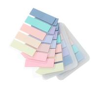 Sewroro 6 Sets Color Sticky Index Tabs for Books Household Reading Strips Reusable Colored Note Tabs Page Markers with Adhesive Backing for Study Office Annotation