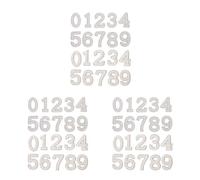Sewroro 6 Sets Pearl Number Patches Iron-on Stickers for Clothing and Shoes, Number Patterns with Elegant Design on Non-Woven Fabrics, for DIY Projects and Scrapbook Decoration