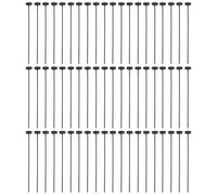 Sewroro 60pcs Plastic No Sew Buttons for Clothes Fixation with Needle-Free Design, Easy Replacement, Suitable for Shirts and Clothing, Black Colour Fasteners for Quick Repairs