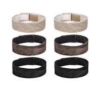 Sewroro 6pcs Adjustable Self Adhesive Wig Grip Headbands for Women Elastic Scarf Hair Bands in Black Brown Beige Comfortable Non-slip Headdress for Wig Fixing and Daily Wear