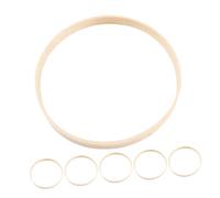 Sewroro 6PCS Bamboo Floral Hoop Rings for Crafts DIY Wedding Wreath Decor Macrame Dreamcatcher Wall Hanging Smooth Unfinished Wooden Circles Durable Versatile