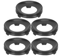 Sewroro 6pcs Black Hollow Gourd Base Ornament 5cm Low Foot Carving Base Vintage Desktop Adornment Photography Prop Decorative Egg Carving Holder