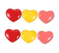 Sewroro 6pcs Ceramic Heart Shaped Toilet Button Pusher and Pull Single Ceramic Handles for Vanity Door Cabinet and Toilet Lid Lifter Modern Minimalist Style with Oriental Charm Easy