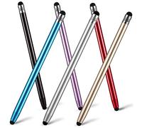 Sewroro 6pcs Dual Tip Capacitive Stylus Pen for Tablets Smartphones Precision Screen Writing Pens Soft Silicone Tips Lightweight Portable for Drawing Note Taking and Gaming