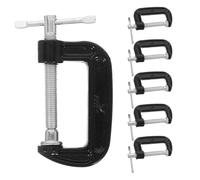 Sewroro 6pcs Heavy Duty G Clamp Woodworking C Clamp Made of Malleable Cast Iron with Ergonomic Handle and Stable Support for DIY Projects and Home Use