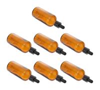Sewroro 7pcs Brown Glass Essential Oil Dropper Bottles Reusable Medicine Storage Bottles for Perfume Travel Accessories