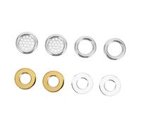 Sewroro 8 Pcs Sink Overflow Cover Rings Abs and Copper Overflow Hole Caps Rust-resistant Bathroom and Kitchen Basin Anti-fading Decorative for Wash Basins and Bathtubs