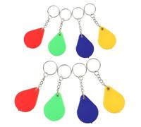 Sewroro 8pcs Foldable Handheld Magnifiers with Keychain Compact Pocket Travel Magnifying Glass for Seniors Clear Acrylic Lens for Reading Books Maps Coins Stamps Scratch Resistant Design