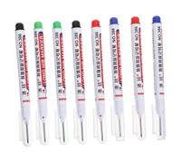 Sewroro 8pcs Long Reach Deep Hole Marker Pens Oil Based Permanent Ink for Wood and Tile Weather Resistant Engineering Markers for Industrial and Outdoor Use