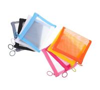 Sewroro 8pcs Mini Mesh Zipper Bag Small Cosmetic Organizer Portable Travel Makeup Bag Storing Lipstick Keys Coin