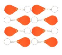 Sewroro 8pcs Portable Mini Magnifying Glass Keychain Set with Folding Design, Small Handheld Reading Magnifiers for Seniors, Orange Compact Pocket Magnifier Key Rings