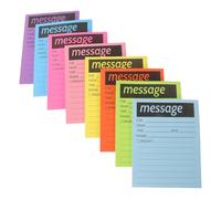 Sewroro 8pcs Sticky Notepad Telephone Message Pad Portable Paper | Bright Fluorescent Colors with Lined Pages, for Reception Desk and Office Use, Fits Phones and Monitors