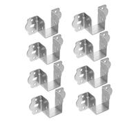 Sewroro 8pcs U Shaped Bed Frame Support Brackets Durable Metal Corner Hardware Accessories for Reinforcing Bed Stability Easy Installation Fit for Various Designs