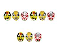 Sewroro 9pcs Chinese Peking Opera Masks for Halloween Party Cosplay Props Face Paint Design Suitable for Boys and Fun Masquerade Accessories for Dance and Festival