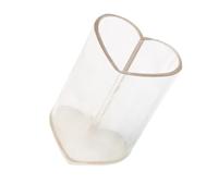 Sewroro Acrylic Candle Mold Heart Shape Candle Shaping Container Non-Stick Environmental Friendly Creative Shape Mold for Home