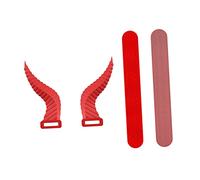 Sewroro Adjustable Silicone Devil Horns Headphone Accessories Soft Flexible Headset Adornments for Gaming Headsets Fun Cosplay Ear Decorations in Red