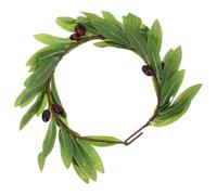 Sewroro Artificial Olive Leaf Wreath Headband Lightweight Fabric Hair Accessory for Women and Stylish Photo Prop for Cosplay and Masquerade