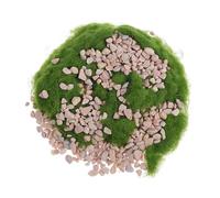 Sewroro Artificial Turf Grass Powder and Stone for DIY Model Railway Scenery Light Green Static Grass Tuft Kit for Dollhouse and Miniature Landscapes