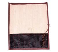 Sewroro Bamboo Art Painting Pen Pouch Medium Portable Stationery Holder Pencil Roll Bag for Brush Storage and Protection Lightweight Organizer for Students and Artists