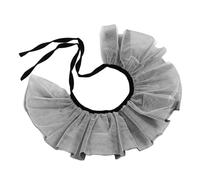 Sewroro Black and White Tulle Ruffled Collar Detachable Lightweight Renaissance Clown Collar Layered Mesh Fake for Cosplay Shawl and Costume Accessories