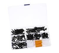 Sewroro Black Hardened Cross Self Tapping Screw Set with Round Head Multi Purpose Fixing Screws for Wood and Thin and Easy to Install Accessories Kit