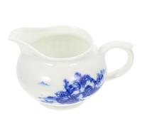 Sewroro Blue and White Porcelain Ceramic Gravy Sauce Boat with Handle 250Ml Dipping Sauce Cup and Condiments Traditional Chinese Style for Dining and Entertaining