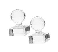 Sewroro Blusher Pressing Stamp Eyeshadow Stamper 2Pcs round Acrylic Mold for Loose Pigments Makeup Artists Personal Use