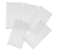 Sewroro Budget Binder Pockets 5Pcs A6 PP Inserts, 6-Hole Document Organiser for Office and School Supplies, Portable Money Holder