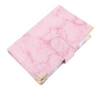 Sewroro Budget Binder with Cash Envelopes and Zipper Pouch Marble PU Leather Money Planner with Budget Labels and English Portable Finance Organizer for Home Travel and Office