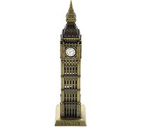 Sewroro Building Figurines England Big Ben Statue London Big Ben Real Clock Tower Statue Metal Big Ben Collectible Figurine London Landmark Desktop Decoration (Bronze) Big Ben Landmarks Figurine