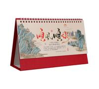 Sewroro Chinese Year Desk Calendar Small Flip Calendar for Home Office Travel Planning Unique Horse Theme Stylish Desk Accessory Thoughtful for Celebrating Cultural Significance