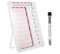 Sewroro Chore Chart with Pink Inner, Multi-functional Household Behavior Reminder Board, Reusable ’s Self-discipline Planner for Home and School Use