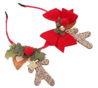 Sewroro Christmas Antler Headband Featuring Good Texture and No Fading Lightweight Plastic and Fabric with Bow Hair Accessory for Women for Formal Party or Prom