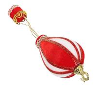 Sewroro Christmas Holiday Foam Hot Air Balloon Ornament 25Cm Red White Hanging Decoration for Indoor Fireplace and Christmas Tree Decor