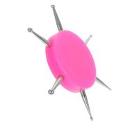 Sewroro Circular Dotting Pen for Nail Art Tracing, Acrylic Handle Nail Dotting Tool, Rose Pink Multi-Use Embossing Stylus for Home and Professional Manicure