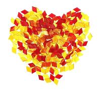 Sewroro Colorful Glass Tiles for DIY Crafts 200g Mixed Red Orange Yellow Handmade Decoration Supplies for Home and Art Projects