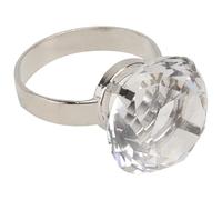 Sewroro Crystal Large Wedding Finger Ring 30Mm Diameter Fashion Bridal Prop Ring in White Box for Valentine'S Day Proposal and Engagement Decor