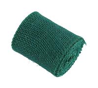 Sewroro Dark Green Jute Burlap Ribbon Roll Burlap Hessian Ribbon for Christmas Decoration Wedding Crafts Wreaths Textured Wrap