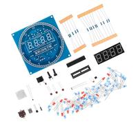 Sewroro DIY Digital Electronic Clock Kit with LED Display Ds1302 Temperature Sensor C8051 Microcontroller Light-controlled Electronic Clock Parts for Home