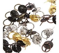 Sewroro Drawer Knobs 40pcs Mini Handle Metal Ring Handles Small Drawer Pulls for Jewelry Box Chest Cabinet Drawer DIY Craft Accessories Drawer Handles